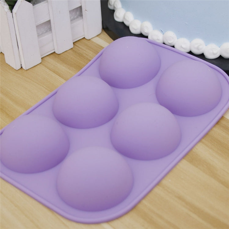 2 PCS Moule à gâteau en silicone semi-circulaire de 6 cavités, petit moule à gelée, bougie parfumée, plâtre, petit semi-circulaire