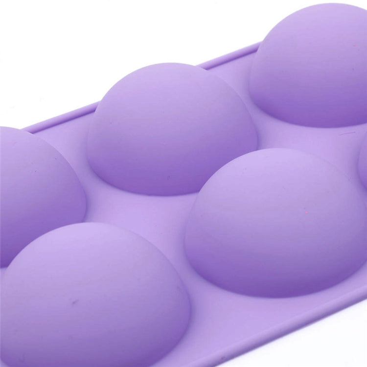 2 PCS Moule à gâteau en silicone semi-circulaire de 6 cavités, petit moule à gelée, bougie parfumée, plâtre, petit semi-circulaire