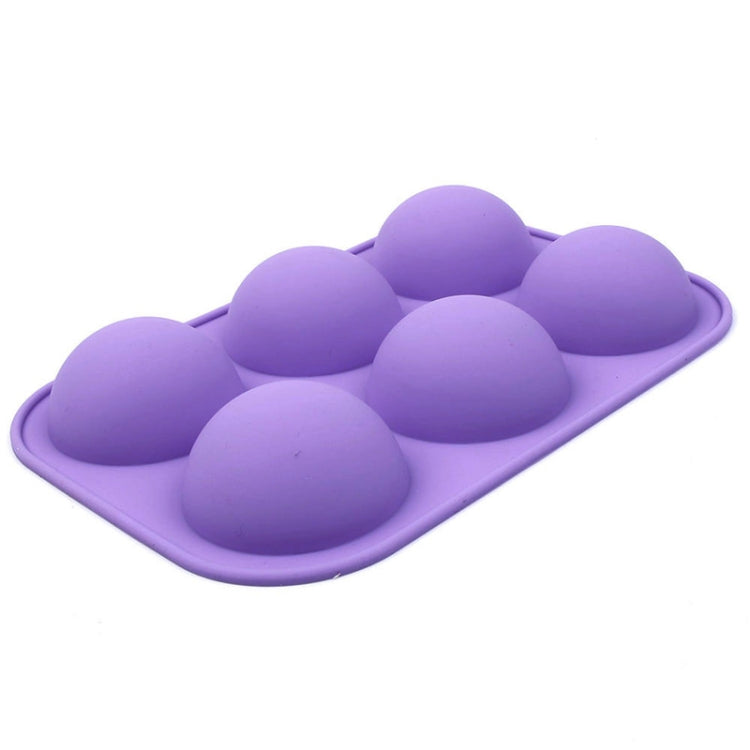2 PCS Moule à gâteau en silicone semi-circulaire de 6 cavités, petit moule à gelée, bougie parfumée, plâtre, petit semi-circulaire