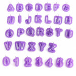 40 moules/ensemble en plastique alphabétiques pour biscuits, symboles pour fondants et gâteaux, moules d'impression décoratifs, forme alphanumérique