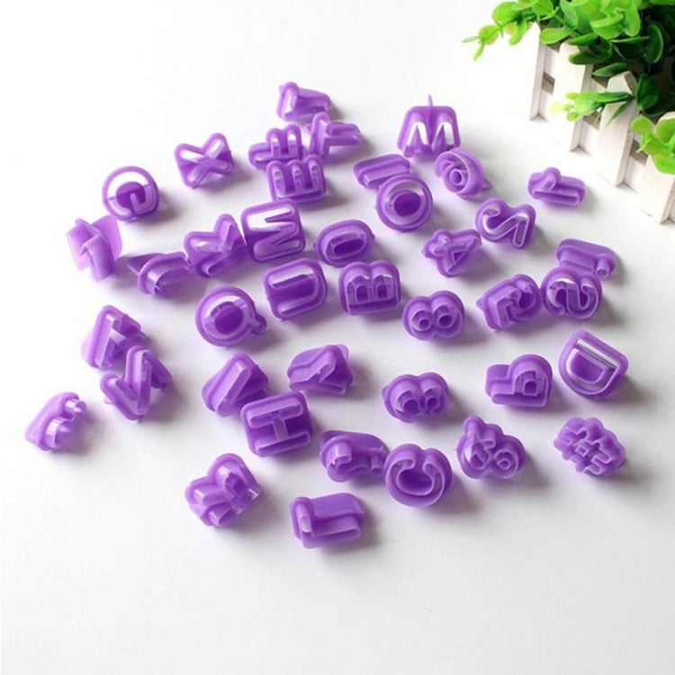 40 moules/ensemble en plastique alphabétiques pour biscuits, symboles pour fondants et gâteaux, moules d'impression décoratifs, forme alphanumérique