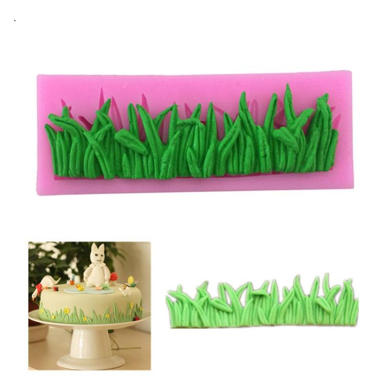 2 PCS Décoration Herbe Moule en Silicone Liquide Moule à Gâteau Fondant, Forme d'Herbe