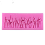 2 PCS Décoration Herbe Moule en Silicone Liquide Moule à Gâteau Fondant, Forme d'Herbe