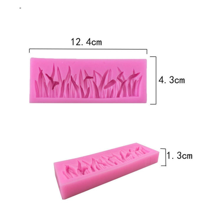 2 PCS Décoration Herbe Moule en Silicone Liquide Moule à Gâteau Fondant, Forme d'Herbe
