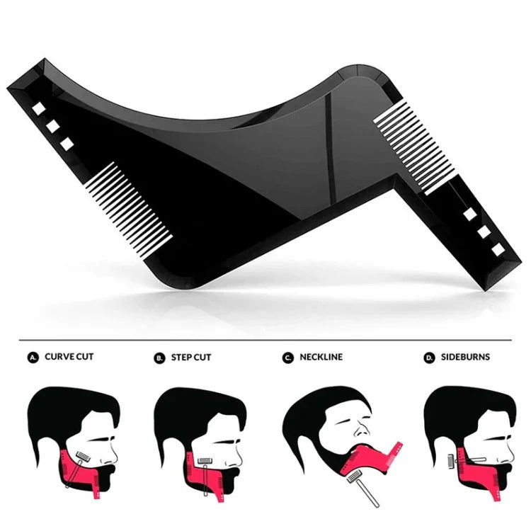 Outil de moulage et de coiffage de barbe double face avec peigne intégré