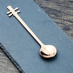 Cuillère à café en acier inoxydable en forme d'instrument de musique créative, guitare argentée, octogonale argentée, luth argenté, Yueqin argenté, guitare or titane, octogonale or titane, luth or titane, Yueqin or titane, guitare or rose