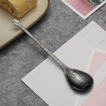 Cuillère à café en acier inoxydable en forme d'instrument de musique créative, guitare argentée, octogonale argentée, luth argenté, Yueqin argenté, guitare or titane, octogonale or titane, luth or titane, Yueqin or titane, guitare or rose