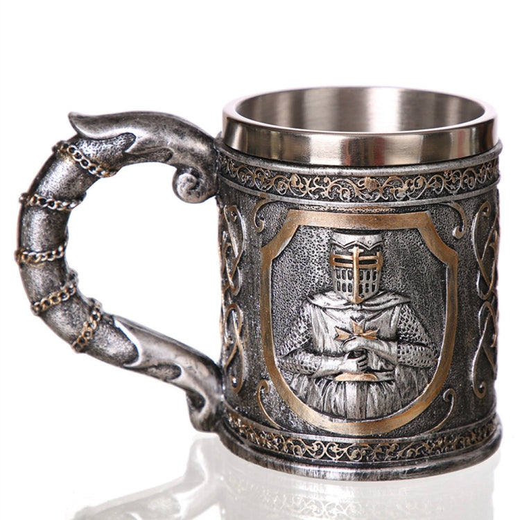 Mug à café et bière 3D Crâne Viking, Crâne, Bière, Vin, Cadeau, Acier inoxydable, Tasse décorative de Chevalier pour Homme, Calice, Mug