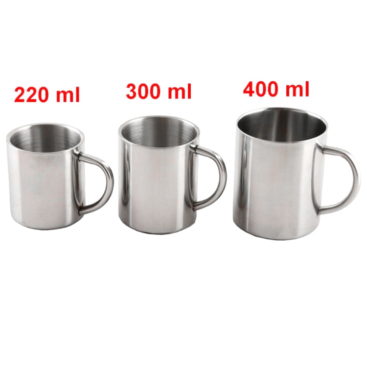 Tasse à café en acier inoxydable à double paroi, tasse thermique portable, gobelet de voyage, pot à café, tasses à lait, thé, bière, doubles tasses à eau de bureau, 220 ml, 300 ml, 400 ml