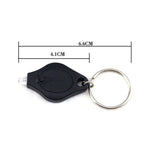 2 lampes de poche porte-clés mini de poche micro LED à presser, lampe de secours ultra lumineuse pour le camping en extérieur, lampe torche.