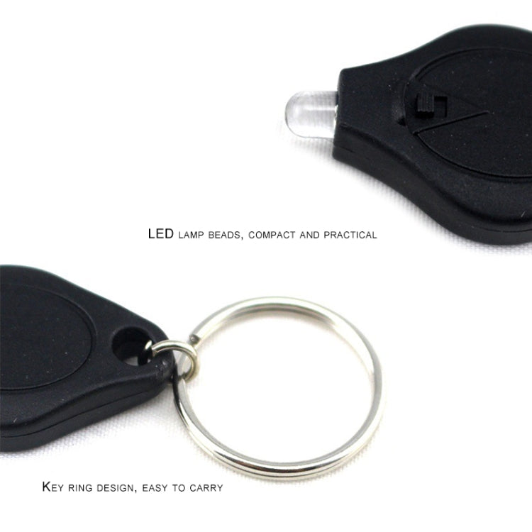2 lampes de poche porte-clés mini de poche micro LED à presser, lampe de secours ultra lumineuse pour le camping en extérieur, lampe torche.