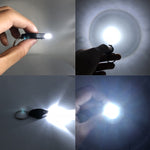 2 lampes de poche porte-clés mini de poche micro LED à presser, lampe de secours ultra lumineuse pour le camping en extérieur, lampe torche.