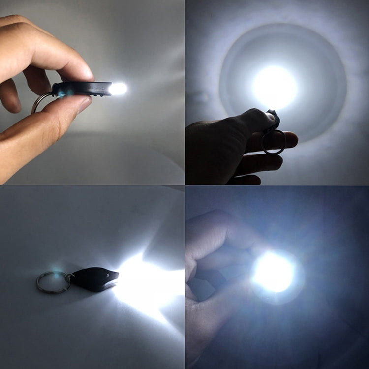 2 lampes de poche porte-clés mini de poche micro LED à presser, lampe de secours ultra lumineuse pour le camping en extérieur, lampe torche.