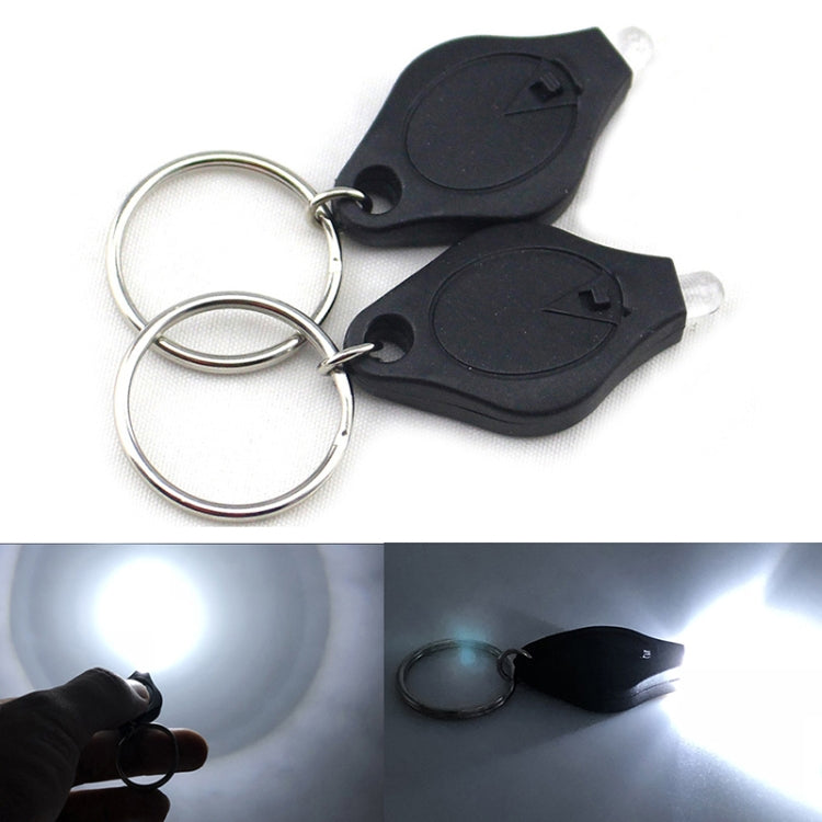 2 lampes de poche porte-clés mini de poche micro LED à presser, lampe de secours ultra lumineuse pour le camping en extérieur, lampe torche.