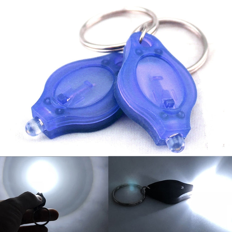 2 lampes de poche porte-clés mini de poche micro LED à presser, lampe de secours ultra lumineuse pour le camping en extérieur, lampe torche.