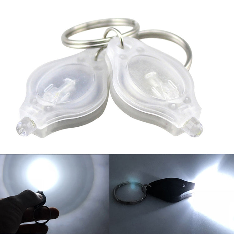 2 lampes de poche porte-clés mini de poche micro LED à presser, lampe de secours ultra lumineuse pour le camping en extérieur, lampe torche.