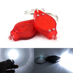 2 lampes de poche porte-clés mini de poche micro LED à presser, lampe de secours ultra lumineuse pour le camping en extérieur, lampe torche.