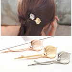 2 pinces à cheveux de mariée tendance, barrettes à fleurs, épingles à cheveux en perles et feuilles métalliques solides
