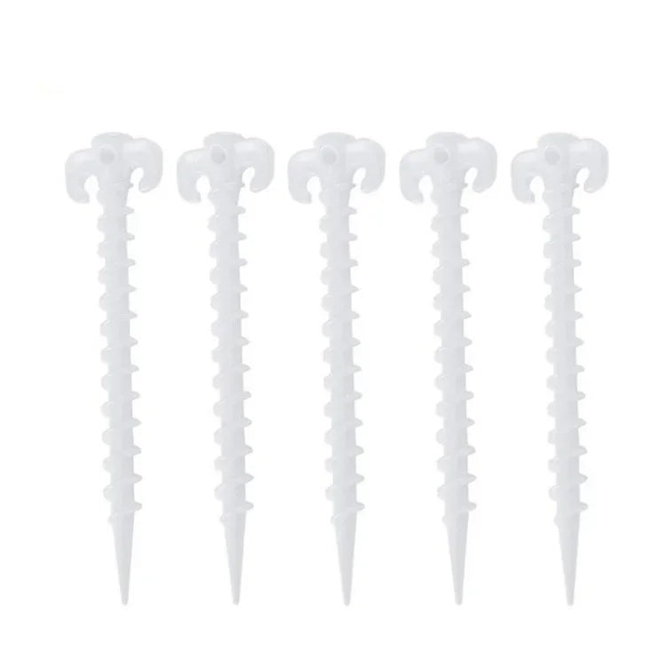10 PCS/Set Piquets lumineux pour tente de camping Canopée Vis de sol Clous à cornes pour escalade extérieure Clous en plastique Accessoires pour tente