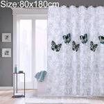 Rideaux de douche imperméables en polyester motif papillon, lavables, 80x180cm, 120x180cm