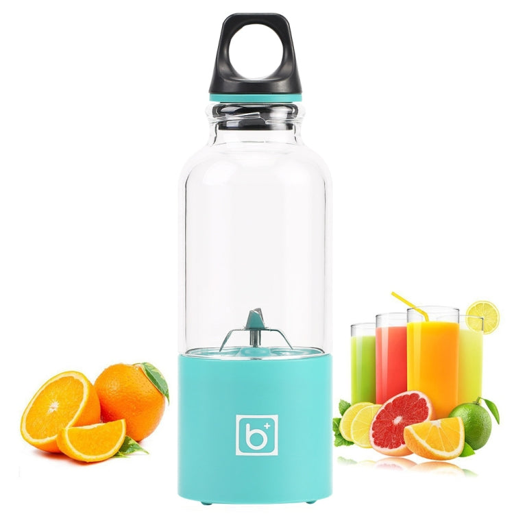 Mini mixeur-presse-agrumes électrique portable 500 ml avec port USB, 4 lames, bleu, vert ou rose