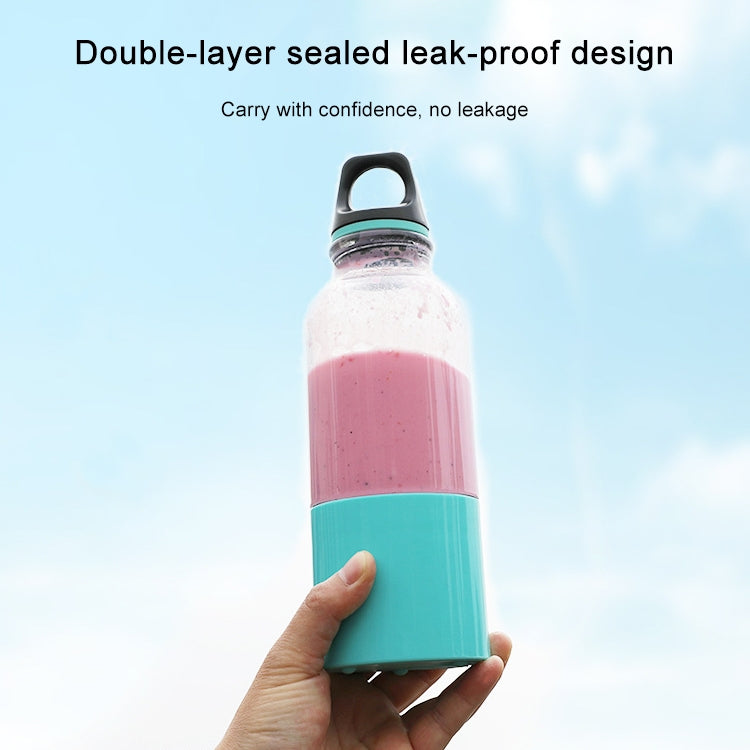 Mini mixeur-presse-agrumes électrique portable 500 ml avec port USB, 4 lames, bleu, vert ou rose