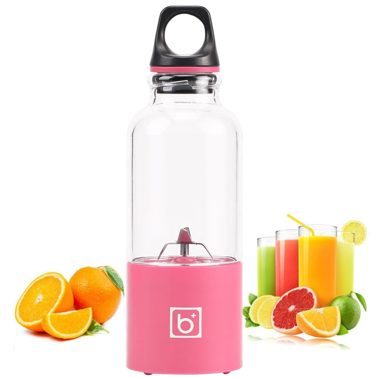 Mini mixeur-presse-agrumes électrique portable 500 ml avec port USB, 4 lames, bleu, vert ou rose