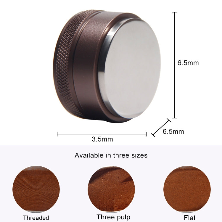 Dispositif de remplissage plat pour poudre de café en acier inoxydable Macaron, plat, trois pulpes, fileté