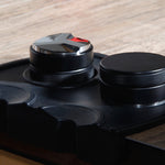 Dispositif de remplissage plat pour poudre de café en acier inoxydable Macaron, plat, trois pulpes, fileté