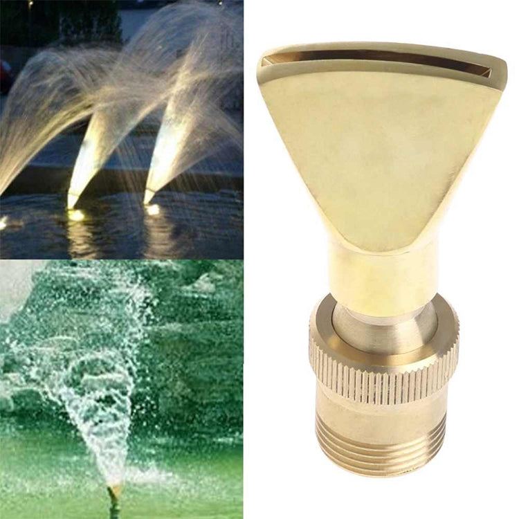 Fontaine de rochers vue sur l'eau Tout cuivre Acier inoxydable Buse plate universelle réglable en forme d'éventail, 6 points, 1寸, 1.5寸, 2寸