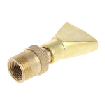 Fontaine de rochers vue sur l'eau Tout cuivre Acier inoxydable Buse plate universelle réglable en forme d'éventail, 6 points, 1寸, 1.5寸, 2寸