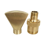 Fontaine de rochers vue sur l'eau Tout cuivre Acier inoxydable Buse plate universelle réglable en forme d'éventail, 6 points, 1寸, 1.5寸, 2寸