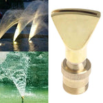 Fontaine de rochers vue sur l'eau Tout cuivre Acier inoxydable Buse plate universelle réglable en forme d'éventail, 6 points, 1寸, 1.5寸, 2寸