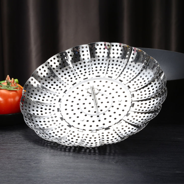 Panier vapeur lotus pliable rétractable en acier inoxydable, panier vapeur lotus