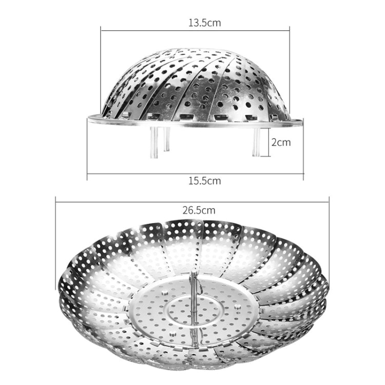 Panier vapeur lotus pliable rétractable en acier inoxydable, panier vapeur lotus
