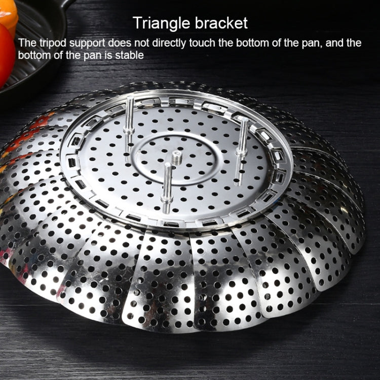 Panier vapeur lotus pliable rétractable en acier inoxydable, panier vapeur lotus