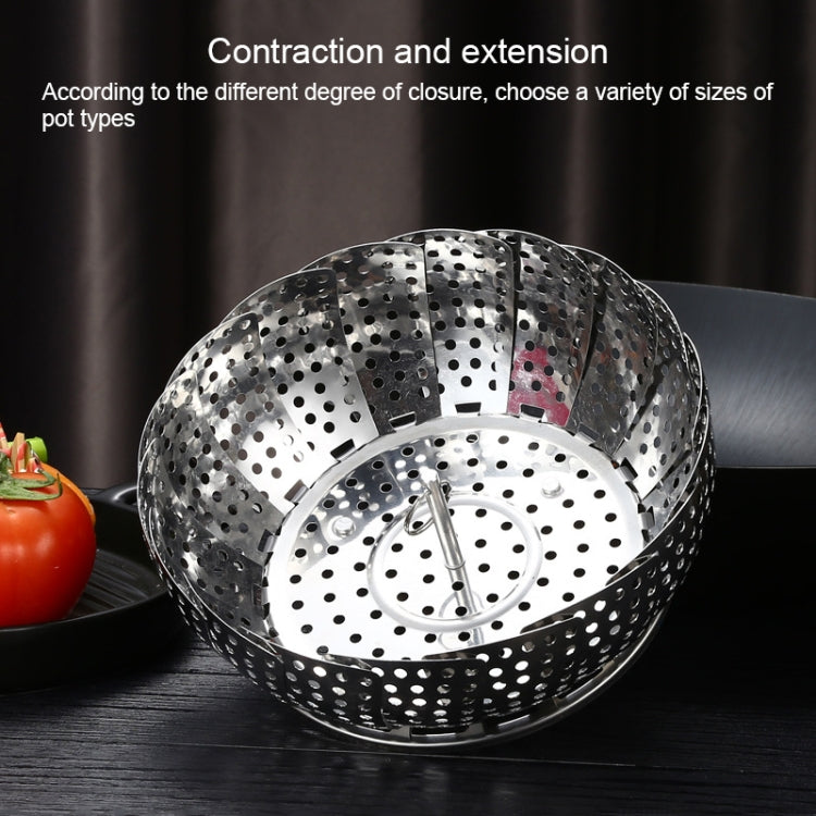 Panier vapeur lotus pliable rétractable en acier inoxydable, panier vapeur lotus