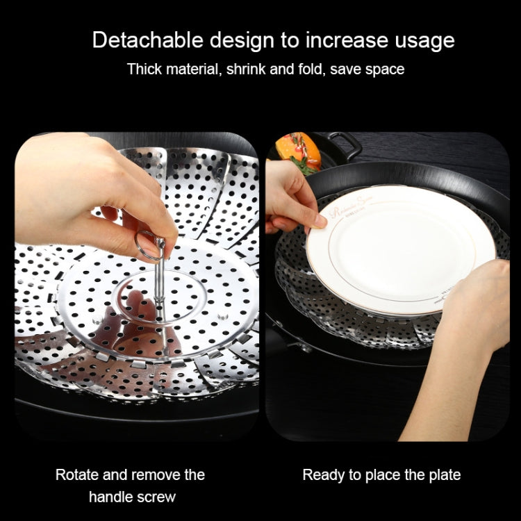 Panier vapeur lotus pliable rétractable en acier inoxydable, panier vapeur lotus