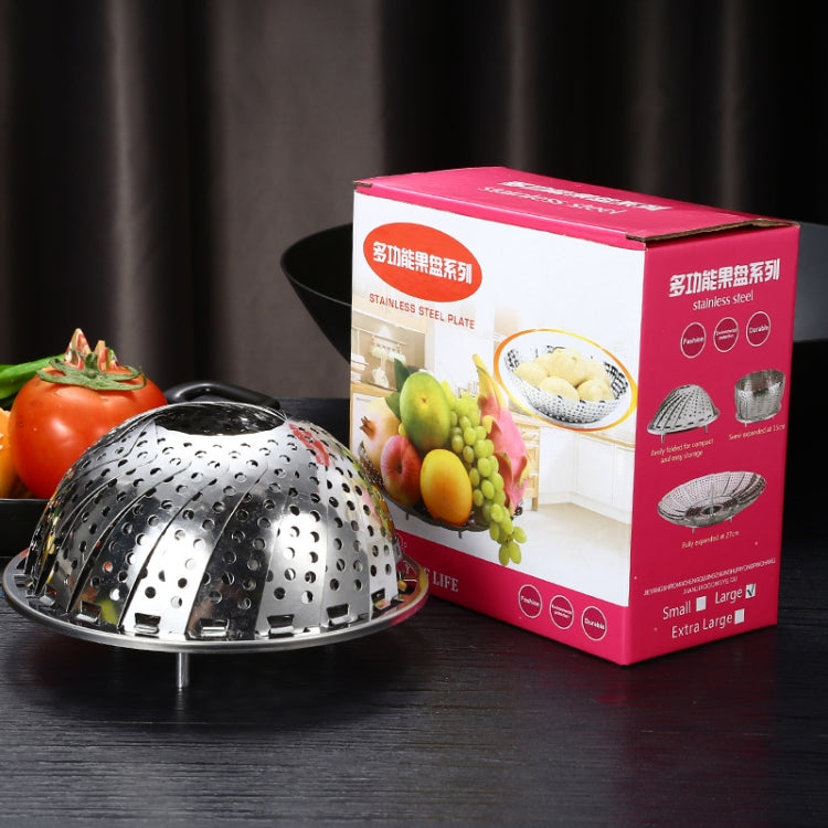 Panier vapeur lotus pliable rétractable en acier inoxydable, panier vapeur lotus