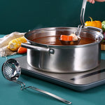 Cuillère murale suspendue créative en acier inoxydable pour hot pot, cuillère à pêche, cuillère à bouillie, cuillère à soupe, écumoire