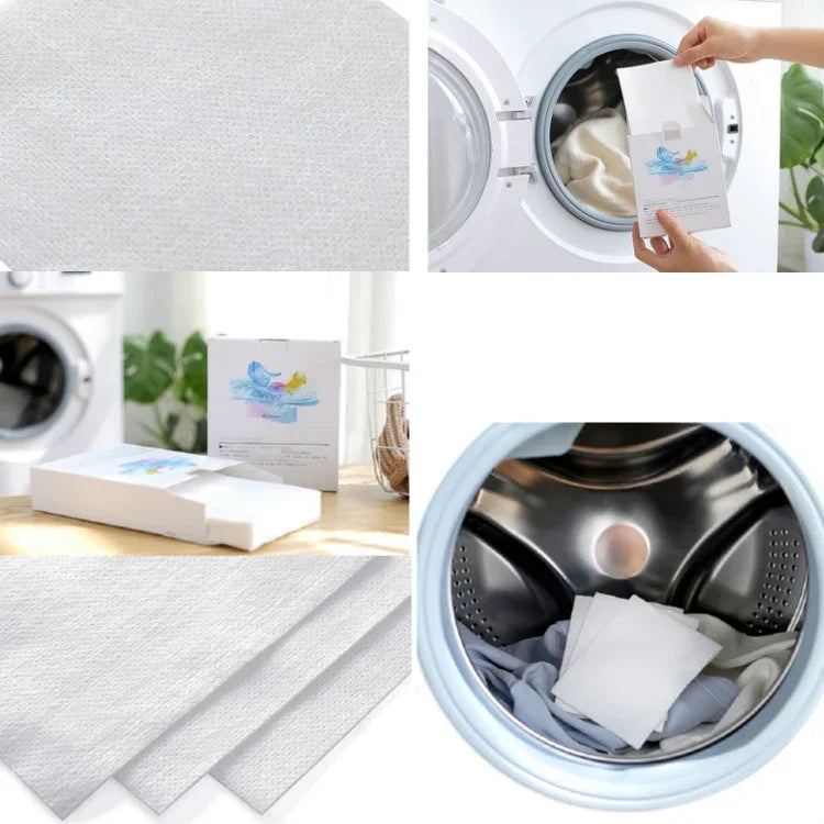 120 PCS / 5 boîtes de film d'absorption des couleurs anti-dégorgement, film de lessive anti-décoloration, 5 boîtes