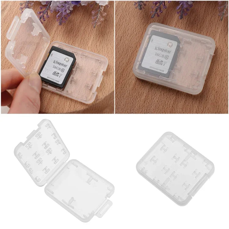 Lot de 10 mini boîtes de rangement multifonctionnelles transparentes pour cartes