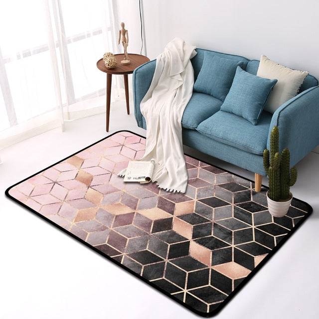 Tapis décoratif de porte de chambre à coucher à motif géométrique, 40x60cm, 45x75cm, 60x90cm, 40x120cm, 80x120cm, 80x160cm, 100x160cm, 150x200cm, 160x230cm