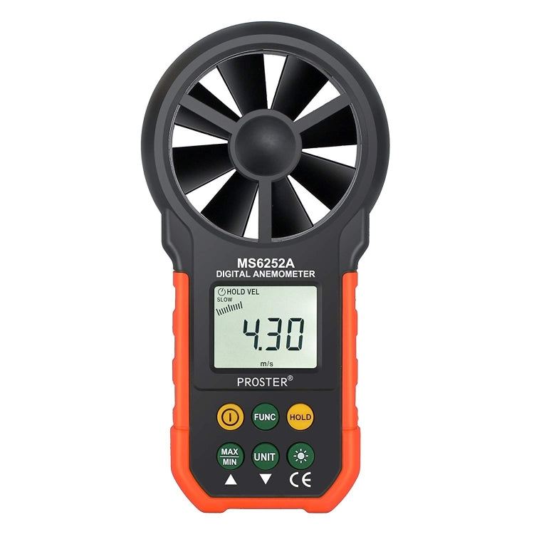 Instrument de mesure de la vitesse du vent et du volume d'air à affichage numérique haute précision PEAKMETER, MS6252A vitesse du vent, volume d'air, MS6252B température, humidité, USB