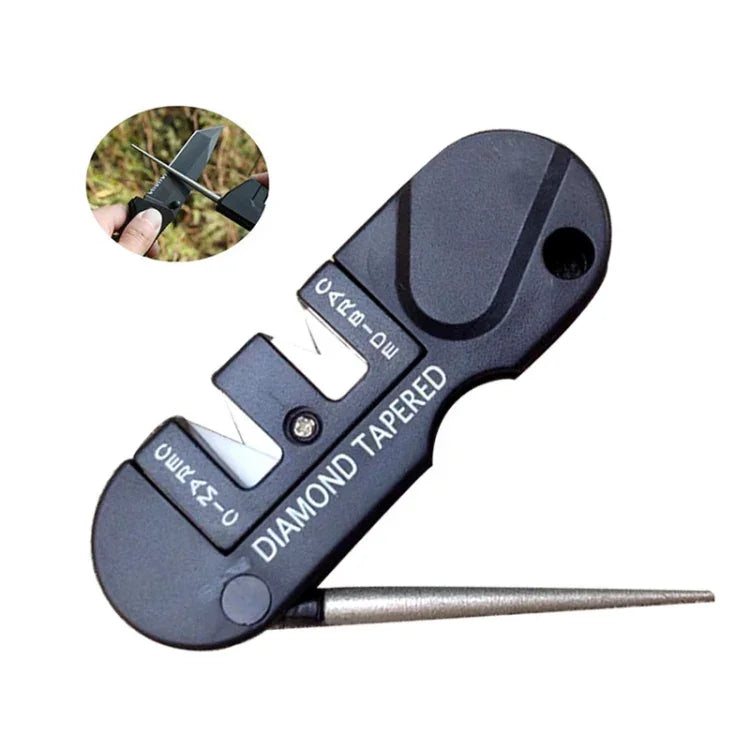 Aiguiseur de couteaux multifonction portable pour extérieur, outil EDC, aiguiseur de couteaux