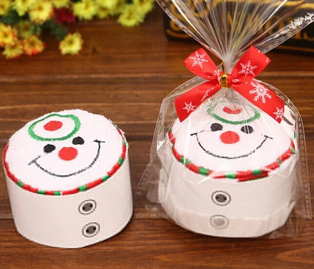 Serviette cadeau créative pour gâteau de Noël, lavette mignonne de Noël
