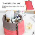 Trousse de Toilette Grande Capacité Voyage Sac de Lavage Rangement Imperméable Cylindrique Extérieur