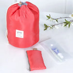 Trousse de Toilette Grande Capacité Voyage Sac de Lavage Rangement Imperméable Cylindrique Extérieur