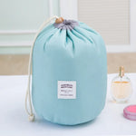 Trousse de Toilette Grande Capacité Voyage Sac de Lavage Rangement Imperméable Cylindrique Extérieur