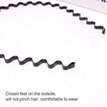 2pcs Bandeau unisexe ondulé simple, Bandeau de sport, Accessoires pour cheveux